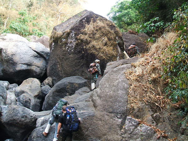 Hikers on the trail