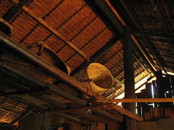 The interior of a typical Lisu house